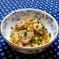 ｍａｒｉ♪'s cooksnap of when they made 鶏つくねと牛蒡のピリ辛炊き込みごはん.