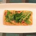 pe_summer☆'s cooksnap of when they made じゃこと水菜のお揚げピザ.