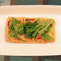 pe_summer☆'s cooksnap of when they made じゃこと水菜のお揚げピザ.