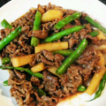 3967's cooksnap of when they made 牛肉といんげん、山芋のこってり中華炒め.