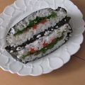 きらり流れ星's cooksnap of when they made 明太子とわさび菜のおにぎらず.