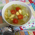 rie-tin's cooksnap of when they made 炒り卵入りトマトとレタスのさっぱりスープ.