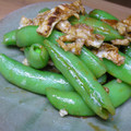 MEGuREEN's cooksnap of when they made ✿スナップえんどうと油揚げのからし和え✿.
