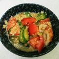 ゆーゆーマム's cooksnap of when they made キュウリとトマトのごま酢味噌和え.