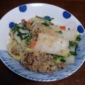 なつみゃ's cooksnap of when they made 牛肉と白菜炒めの春菊和え.