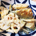 keicooon's cooksnap of when they made れんこんとかぼちゃのごまマヨ和え.