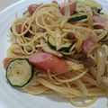 イエローバード's cooksnap of when they made ズッキーニとウインナーの具沢山パスタ.