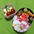 なるおっちいちかず's cooksnap of when they made バレンタイン＊恋する白うさキャラ弁.