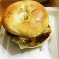 ささなお's cooksnap of when they made ベーグルのコロッケサンド。.