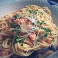 クックO8KNJ4☆'s cooksnap of when they made ベーコントマトのクリームパスタ.