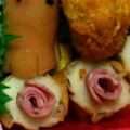 ma___111's cooksnap of when they made ハム＆ちくわで　お弁当箱に✿お花畑✿.