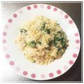 K0A9O0R8U♪'s cooksnap of when they made 余った焼鮭で…『鮭雑炊 卵入り』.