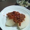 おみ桜's cooksnap of when they made 肉味噌だれでふろふき大根.