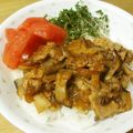 ぽりぽり拓庵's cooksnap of when they made 豚とエリンギのわさび焼き✿温玉のせ.