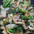 ちゃみ's cooksnap of when they made 簡単！菜の花と豚バラの炒め物♪.