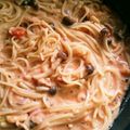 ☆シシマル☆'s cooksnap of when they made トマトとベーコンのクリーミーパスタ.