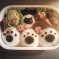 くなぎさとも's cooksnap of when they made キャラ弁★彡にゃんこ肉球にぎり.