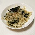 小山紫苑's cooksnap of when they made ルクエでさっぱりもやしとわかめのナムル〜.