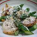 iris1002's cooksnap of when they made ホタテとアスパラのバジルパン粉焼き.