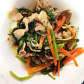 mikurimama's cooksnap of when they made ♬豚肉と春菊の味噌マヨ炒め♫.