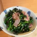 サーフブレイド's cooksnap of when they made 簡単中華＊ほうれん草のベーコン炒め＊.