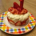 うりぴん's cooksnap of when they made 一歳バースデーケーキ 乳製品・卵白NG用.