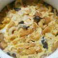 しろめのしろん's cooksnap of when they made ちくわ・油揚げ・ねぎの卵とじ丼.
