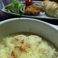 のぼし～'s cooksnap of when they made 心も身体もぽかぽかオニオングラタンスープ.