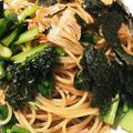 nirei201's cooksnap of when they made ＊菜の花と海苔の焦がし醤油パスタ＊.