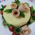やとくん999's cooksnap of when they made ハム薔薇とくまちゃんのポテトサラダケーキ.