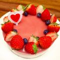 桃花ももな's cooksnap of when they made ひなまつり♪抹茶と苺のムースケーキ.