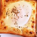 ハートキラリン's cooksnap of when they made 目玉焼きトースト.