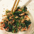 ゆらＰ's cooksnap of when they made ほうれん草と白菜・人参のごま和え♡.