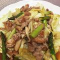 ちこやぎ's cooksnap of when they made アスパラガスと豚肉のオイスターソース炒め.
