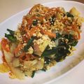 カクタスぽぷら's cooksnap of when they made 給食風レシピ☆白菜とほうれん草のごまあえ.