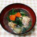 ＊れいぴん＊'s cooksnap of when they made 聖護院大根・人参×鶏もも治部煮風スープ♪.