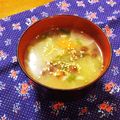 とこきち's cooksnap of when they made ポカポカ～美人♬♫　生姜＆ゴマのお味噌汁.