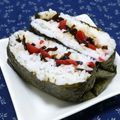 ちー（・＿・）'s cooksnap of when they made おにぎらず カリカリ梅シソ昆布.