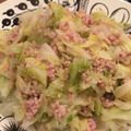 よつば15's cooksnap of when they made キャベツと塩鶏そぼろの蒸し煮.