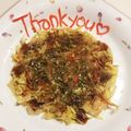 なつき☆ミ's cooksnap of when they made レンジで簡単☆おいしい時短お好み焼き♪.