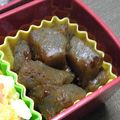 nosso's cooksnap of when they made お弁当★こんにゃくのケチャソース炒り炒り.