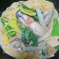 食いしん坊山ガール's cooksnap of when they made 牡蠣の簡単ヘルシー 豆乳クリームパスタ.