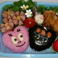 misarin♡'s cooksnap of when they made バレンタイン♪バーバパパ＆ママ＊キャラ弁.