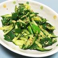 くうもん's cooksnap of when they made ネギの青い部分＆キュウリで♪梅ナムル♪.