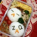 ako❀'s cooksnap of when they made キャラ弁❈ZAQおにぎり.
