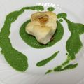 太陽の塔☆'s cooksnap of when they made ひらめのムニエル　ほうれん草クリーム.