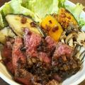 うっち～H's cooksnap of when they made 野菜たっぷり♪ステーキ丼.