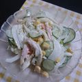 なおつん0802's cooksnap of when they made 新玉ねぎときゅうりで♪カニカママヨサラダ.