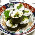 Haru Haru's cooksnap of when they made 菜の花漬けの海苔巻き ♪.
