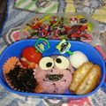 aki178aki's cooksnap of when they made 簡単！エルモのキャラ弁♡.